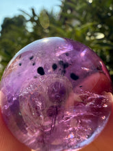 Load image into Gallery viewer, Chevron Amethyst Sphere with Goethite Inclusions,Davis Effect, A71

