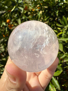 173g Star Rose Quartz Sphere High Quality Rose Quartz Crystal Sphere