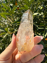 Load image into Gallery viewer, Trigonic Enhydro Quartz from Madagascar,Crystal Point with Water Inclusion,A100
