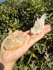 2pcs Natural Clear Quartz Crystal Clusters