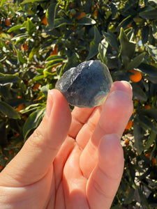 Small Raw Stone Blue Fluorite,Healing Crystal for DIY,55g