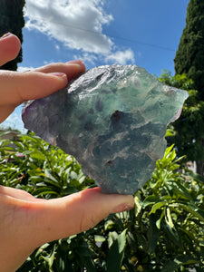 Raw stone Purple Green Cubic Fluorite,Mineral Specimen