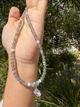 Load image into Gallery viewer, Designer Labradorite Crystal Phone Charm, Natural Pearl Beaded Wrist Strap,P3
