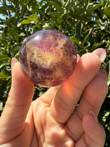 High Quality Candy Fluorite Sphere, Stunning Rainbow Fluorite Ball,A109