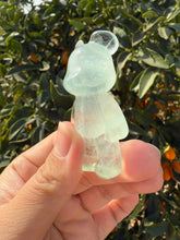 Load image into Gallery viewer, Natural Green Candy Fluorite Bear Carving,Fluorite Stand Bear
