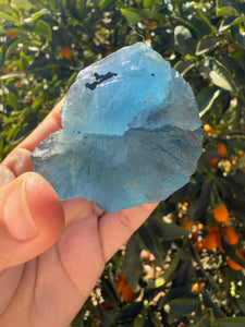 Raw Blue Fluorite Stone,101.6g