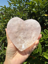 Load image into Gallery viewer, Heart Rose Quartz Crystal Bowl, Polished Rose Quartz Dish-Rose Quartz Tray

