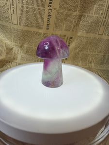 Mini Fluorite Mushroom Carving-1.43in