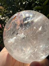 Load image into Gallery viewer, Large Rainbow Clear Quartz Crystal Sphere – Natural Healing Stone Ball- A43

