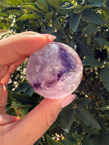 Natural Phantom Amethyst Crystal Sphere