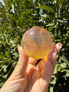 High Quality Candy Fluorite Sphere, Stunning Rainbow Fluorite Ball,A110