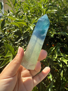 Blue Fluorite Crystal Tower Point/Fluorite Tower/Fluorite Generato,A79