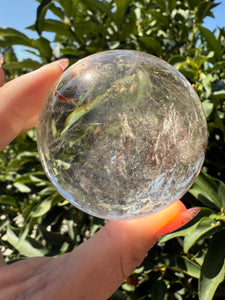 Rainbow Clear Quartz Crystal Sphere,Natural Healing Stone Ball,A116