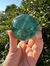 Load image into Gallery viewer, Natural Feather Fluorite Sphere,Snowflake Quartz Crystal Fluorite Ball,A221
