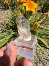 Load image into Gallery viewer, Natural Namibia Skeletal Enhydro Quartz Mineral Specimen w/ Moving Bubble,A478
