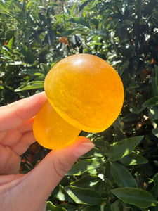 Large Natural Yellow Fluorite Mushroom Crystal, A83