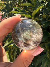 Load image into Gallery viewer, High-Grade Garden Quartz Crystal Sphere with Rainbow Inclusions
