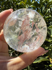 Rainbow Clear Quartz Crystal Sphere,Natural Healing Stone Ball,A119