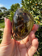 Load image into Gallery viewer, High-Grade Natural Brazilian Smoky Quartz Palm Stone,Meditation Palm Stones,A286
