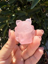 Load image into Gallery viewer, Rose Quartz Fox Crystal Carving - Rose quartz Nine tailed fox
