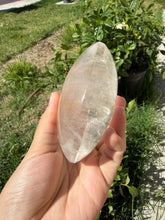 Load image into Gallery viewer, Natural Clear Quartz Palm Stone Healing Crystal Polished With Inclusions,A340
