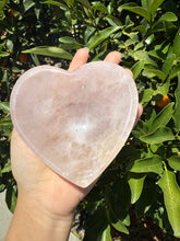 Load image into Gallery viewer, Heart Rose Quartz Crystal Bowl, Polished Rose Quartz Dish-Rose Quartz Tray
