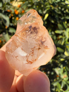 Red Mud Skeletal Quartz Crystal Point ,Red Mud Quartz,#990