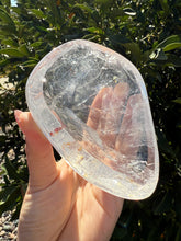 Load image into Gallery viewer, Clear Quartz Offering Bowl,Crystal Quartz Altar Bowl,Crystal Tray,B60
