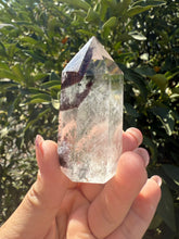 Load image into Gallery viewer, Garden Quartz Crystal Point Tower – Clear Quartz with Unique Inclusions, A81
