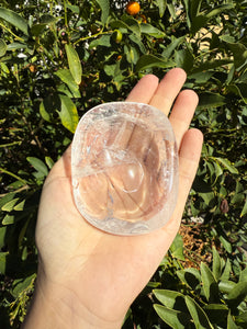 Small Clear Quartz Offering Bowl,Crystal Quartz Altar Bowl,Crystal Tray,B107