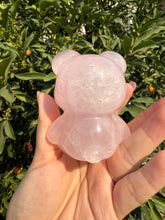 Load image into Gallery viewer, High Quality Rose Quartz Bear – Hand Carved Crystal Figurine Bear Home Decor
