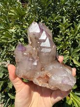 Load image into Gallery viewer, Double Enhydro Amethyst Cluster – Natural Water Bubble Quartz, A47
