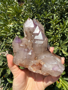 Double Enhydro Amethyst Cluster – Natural Water Bubble Quartz, A47