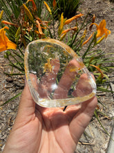 Load image into Gallery viewer, Small Golden Healer Quartz Bowl,Crystal Quartz Altar Bowl,Crystal Tray,B160
