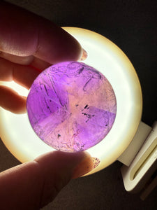 Chevron Amethyst Sphere with Goethite Inclusions,Davis Effect, A70