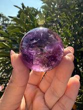 Load image into Gallery viewer, Chevron Amethyst Sphere with Goethite Inclusions,Davis Effect, A70
