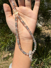 Load image into Gallery viewer, Designer Labradorite Crystal Phone Charm, Natural Pearl Beaded Wrist Strap,P6
