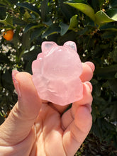 Load image into Gallery viewer, Rose Quartz Fox Crystal Carving - Rose quartz Nine tailed fox
