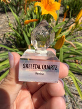 Load image into Gallery viewer, Natural Namibia Skeletal Enhydro Quartz Mineral Specimen w/ Moving Bubble,A479
