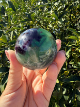 Load image into Gallery viewer, Natural Feather Fluorite Sphere,Snowflake Quartz Crystal Fluorite Ball,A218
