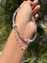 Load image into Gallery viewer, Designer Labradorite Crystal Phone Charm, Natural Pearl Beaded Wrist Strap,P2

