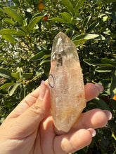Load image into Gallery viewer, Trigonic Enhydro Quartz from Madagascar,Crystal Point with Water Inclusion,A100
