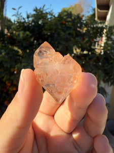 Red Mud Skeletal Quartz Crystal Point ,Red Mud Quartz ,#977