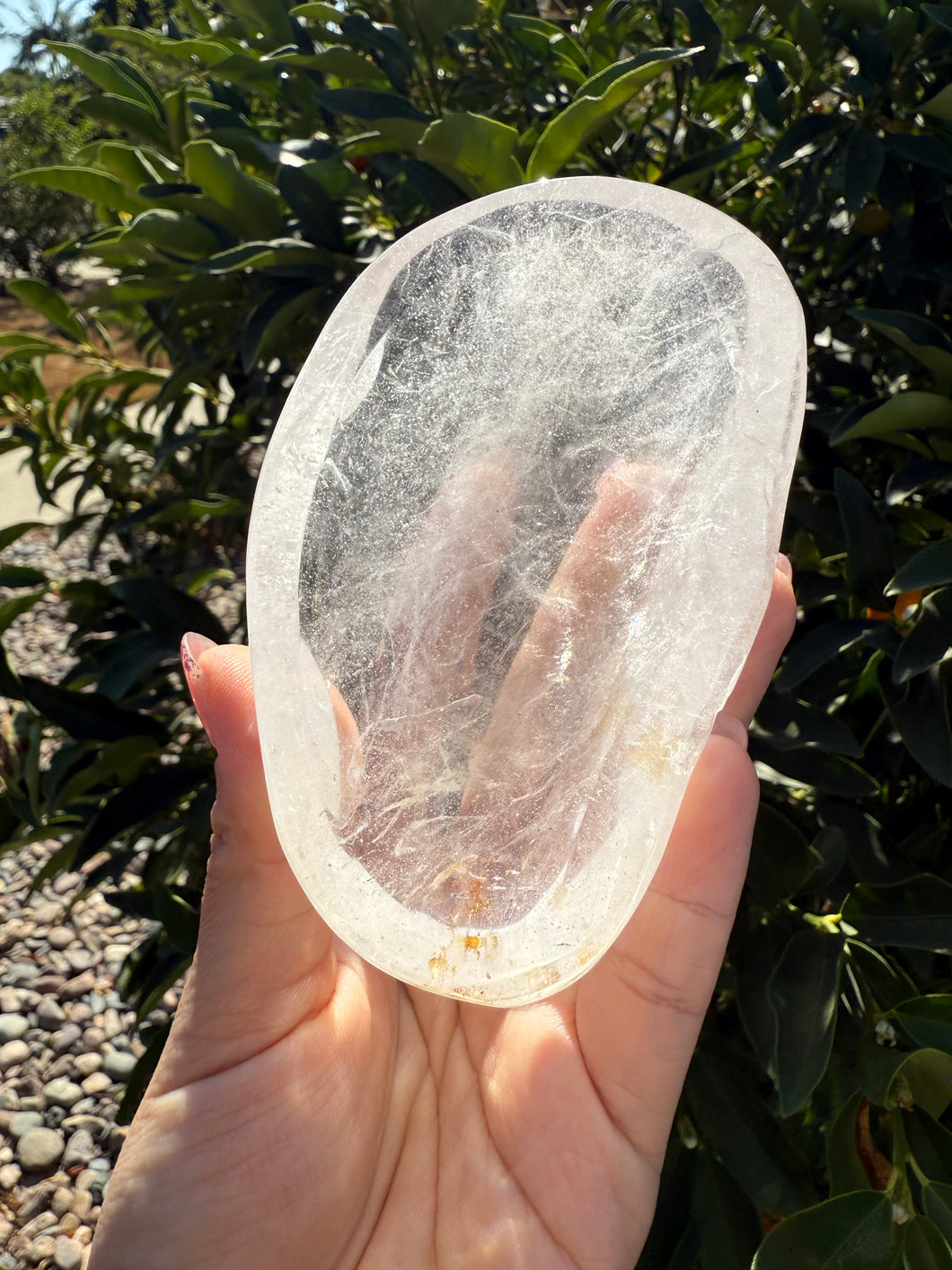 Small Clear Quartz Offering Bowl,Crystal Tray,B57