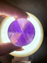 Load image into Gallery viewer, Chevron Amethyst Sphere with Goethite Inclusions,Davis Effect, A65
