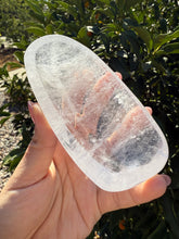 Load image into Gallery viewer, Small Clear Quartz Offering Bowl,Crystal Quartz Altar Bowl,Crystal Tray,B58
