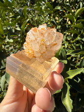 Load image into Gallery viewer, Lotus Quartz Cluster, Madagascar Flower Quartz Cluster, Candle Quartz,A190
