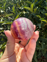 Load image into Gallery viewer, Rainbow Candy Fluorite Sphere, Stunning Rainbow Fluorite Ball
