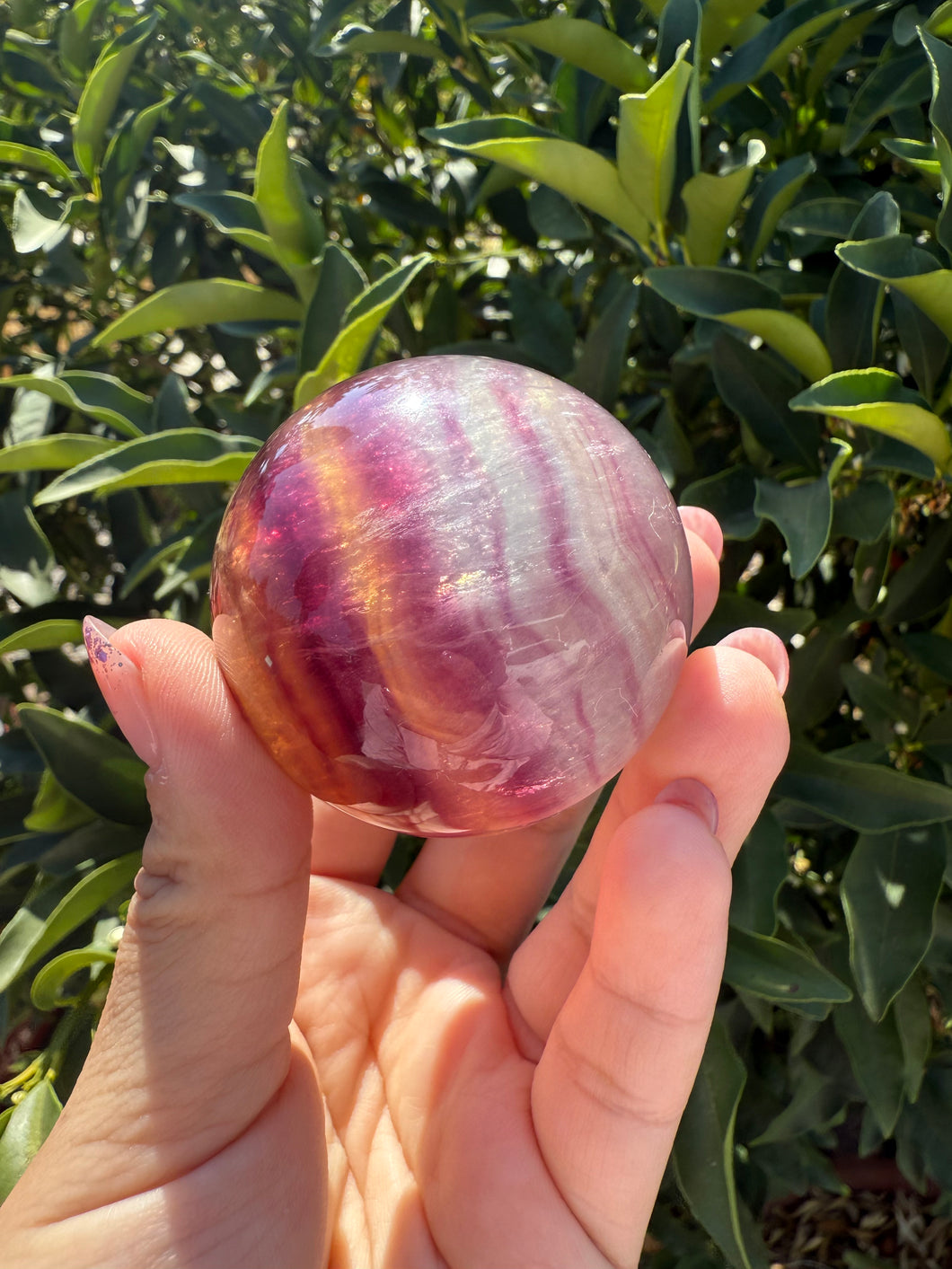 Rainbow Candy Fluorite Sphere, Stunning Rainbow Fluorite Ball