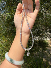 Load image into Gallery viewer, Designer Labradorite Crystal Phone Charm, Natural Pearl Beaded Wrist Strap,P3
